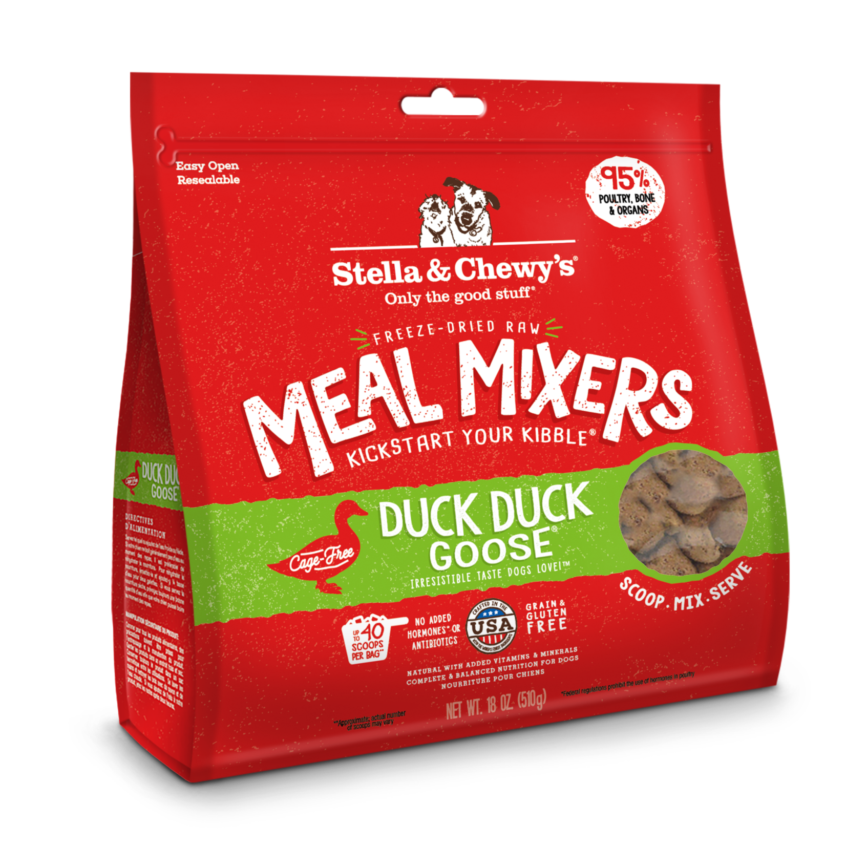 Stella & Chewy’s Freeze-Dried Raw Meal Mixers Dog Food Topper - Duck Duck Goose Recipe