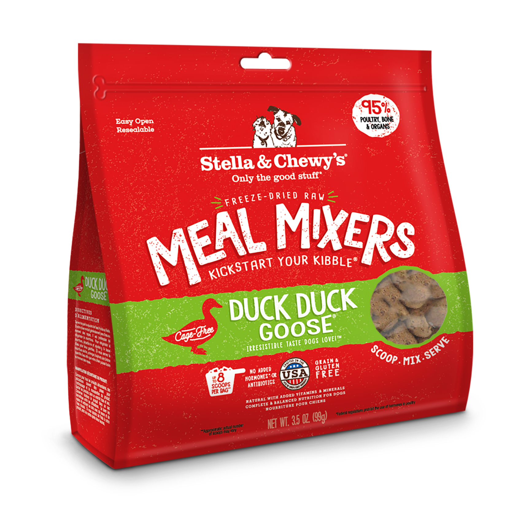 Stella & Chewy’s Freeze-Dried Raw Meal Mixers Dog Food Topper - Duck Duck Goose Recipe