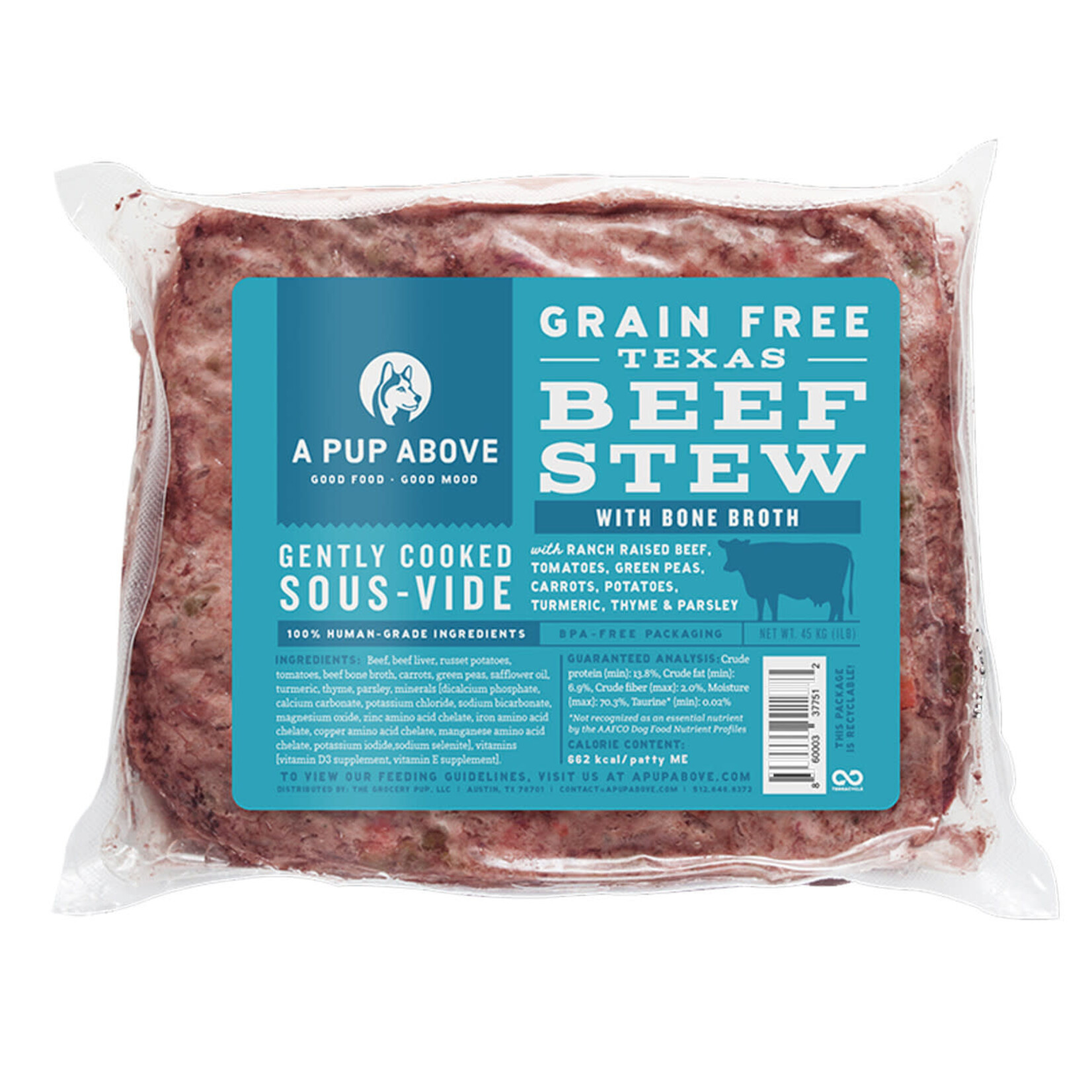 A Pup Above Texas Beef Stew Human-Grade Dog Food - (*Frozen Products for In-Store Pickup Only. *)
