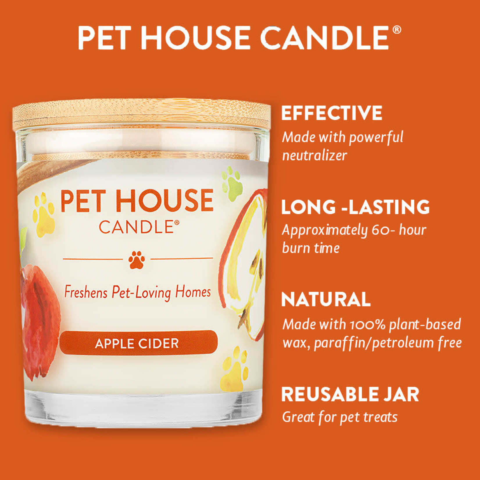 Pet House Apple Cider Pet Odor Candle