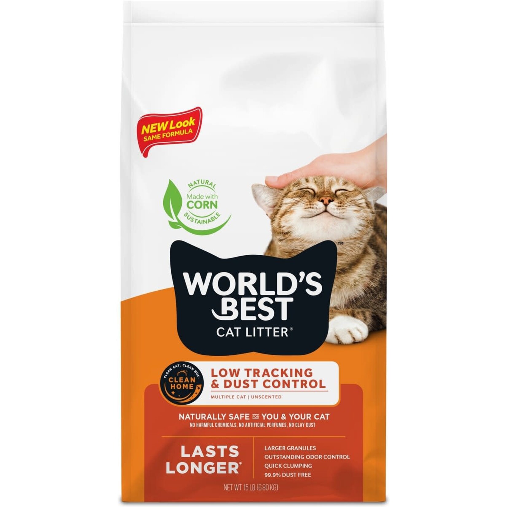 World's Best Cat Litter Low-Tracking Unscented Clumping Corn Cat Litter