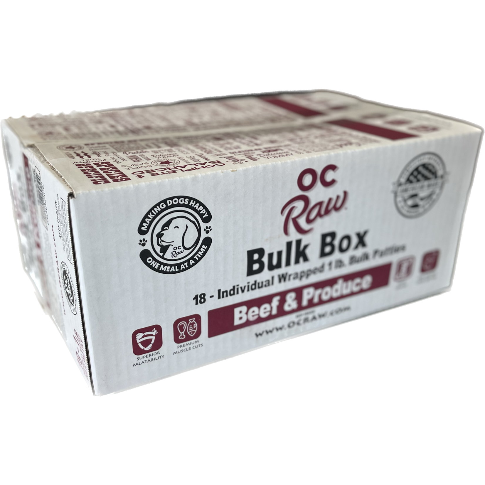 OC Raw Beef & Produce Recipe for Dogs (*Frozen Products for In-Store Pickup Only. *)