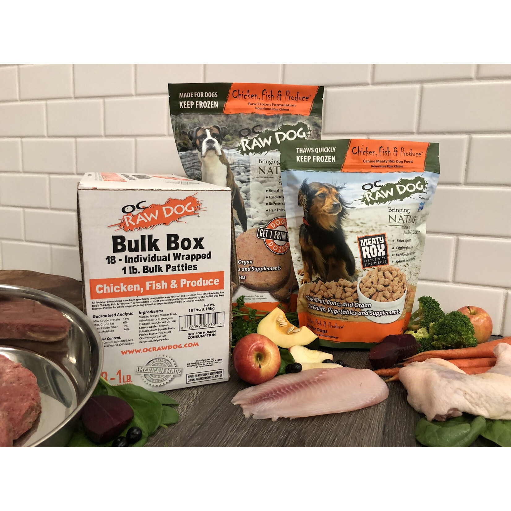 OC Raw Chicken, Fish & Produce for Dogs (*Frozen Products for In-Store Pickup Only. *)