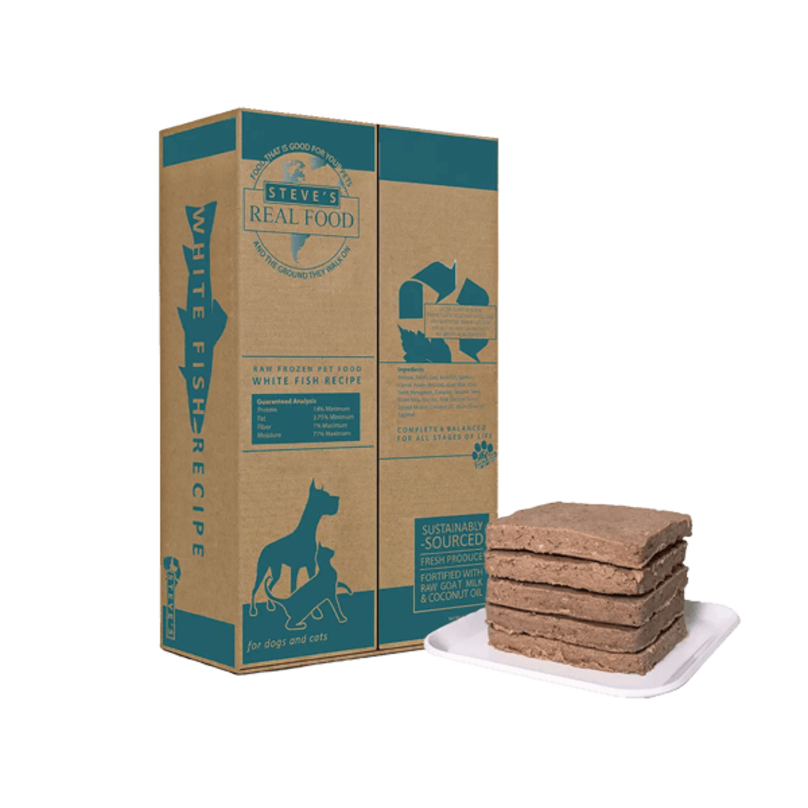 Steve's Real Food  Frozen Raw Dog Food White Fish Recipe (*Frozen Products for In-Store Pickup Only. *)