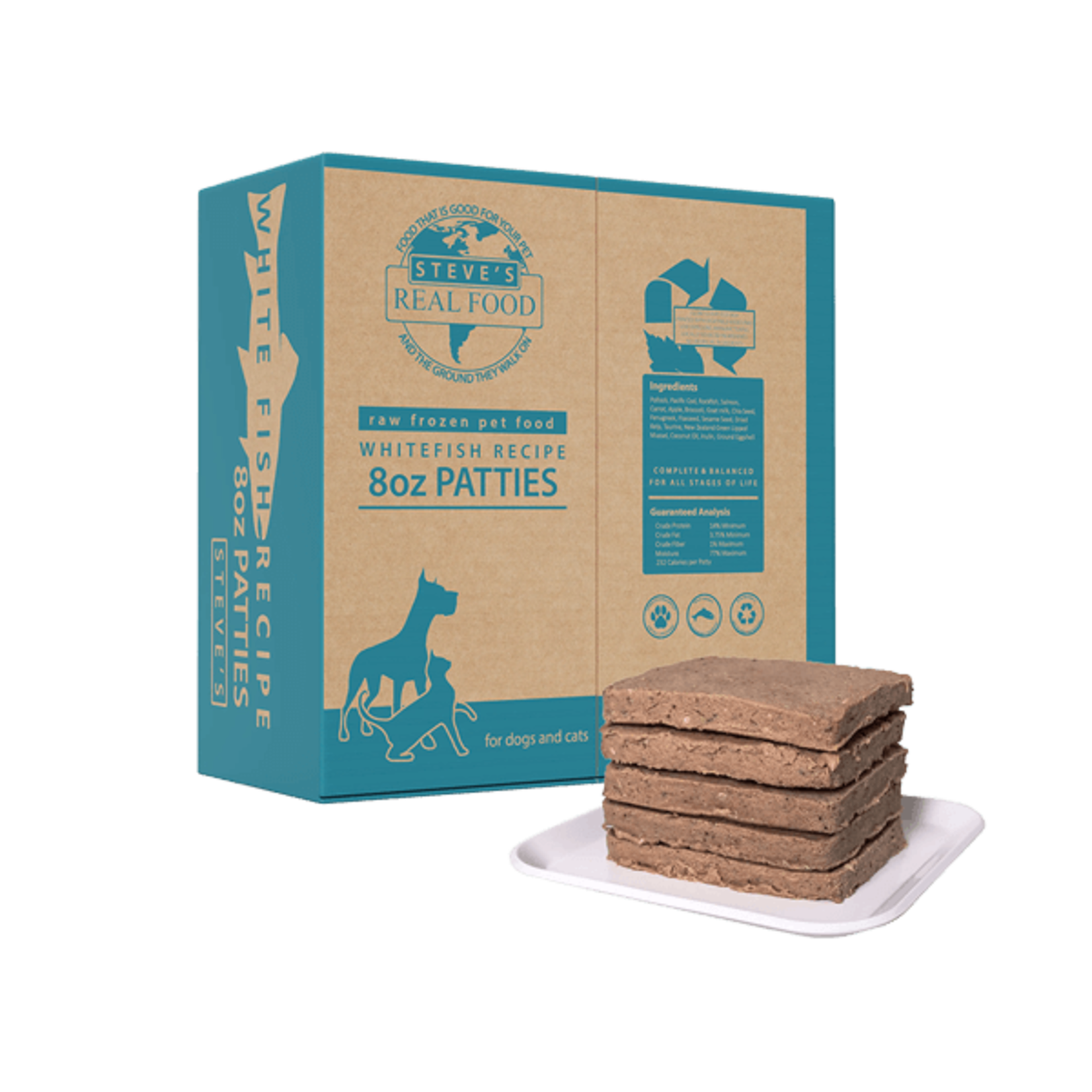 Steve's Real Food  Frozen Raw Dog Food White Fish Recipe (*Frozen Products for In-Store Pickup Only. *)