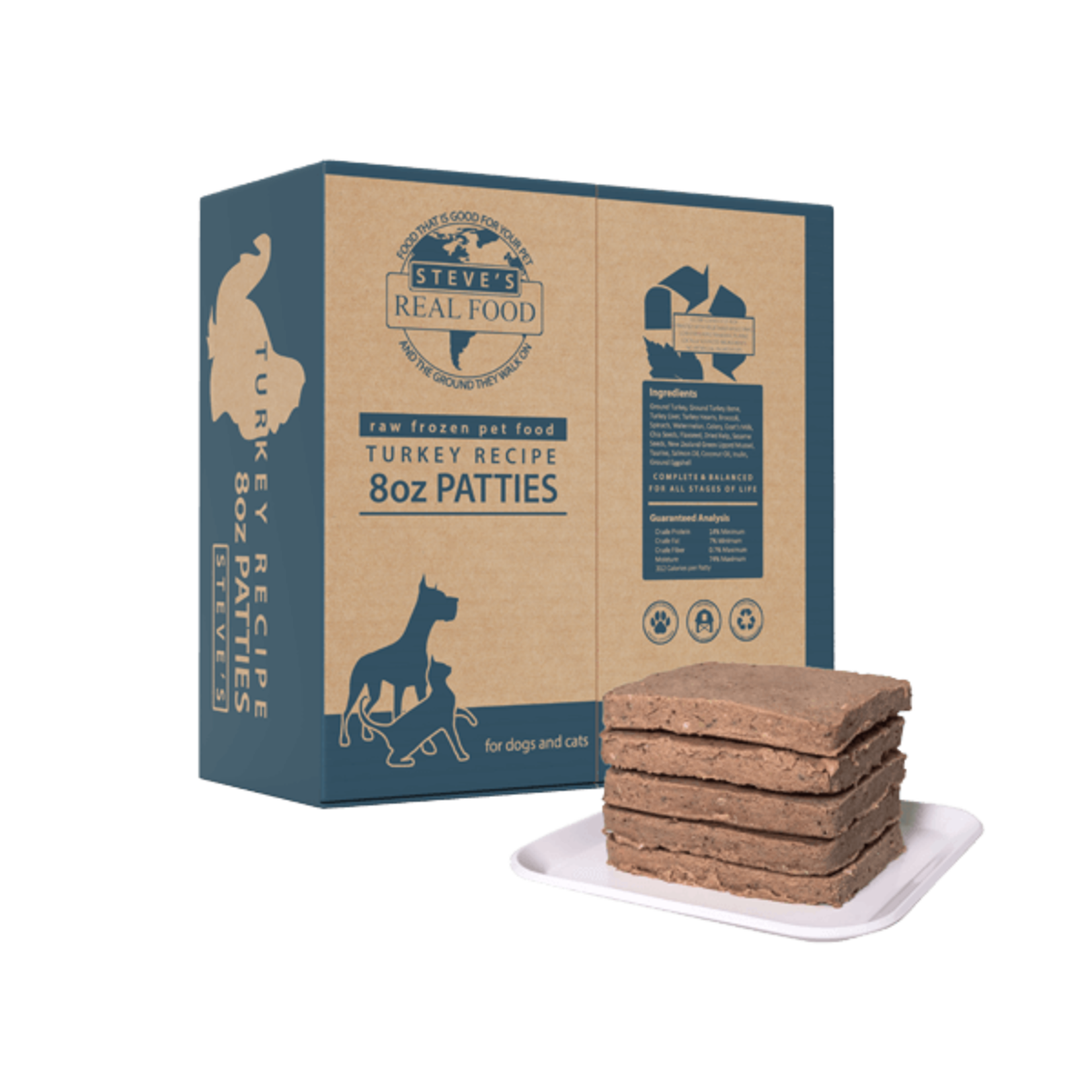 Steve's Real Food Frozen Raw Dog Food Turkey Recipe (*Frozen Products for In-Store Pickup Only. *)