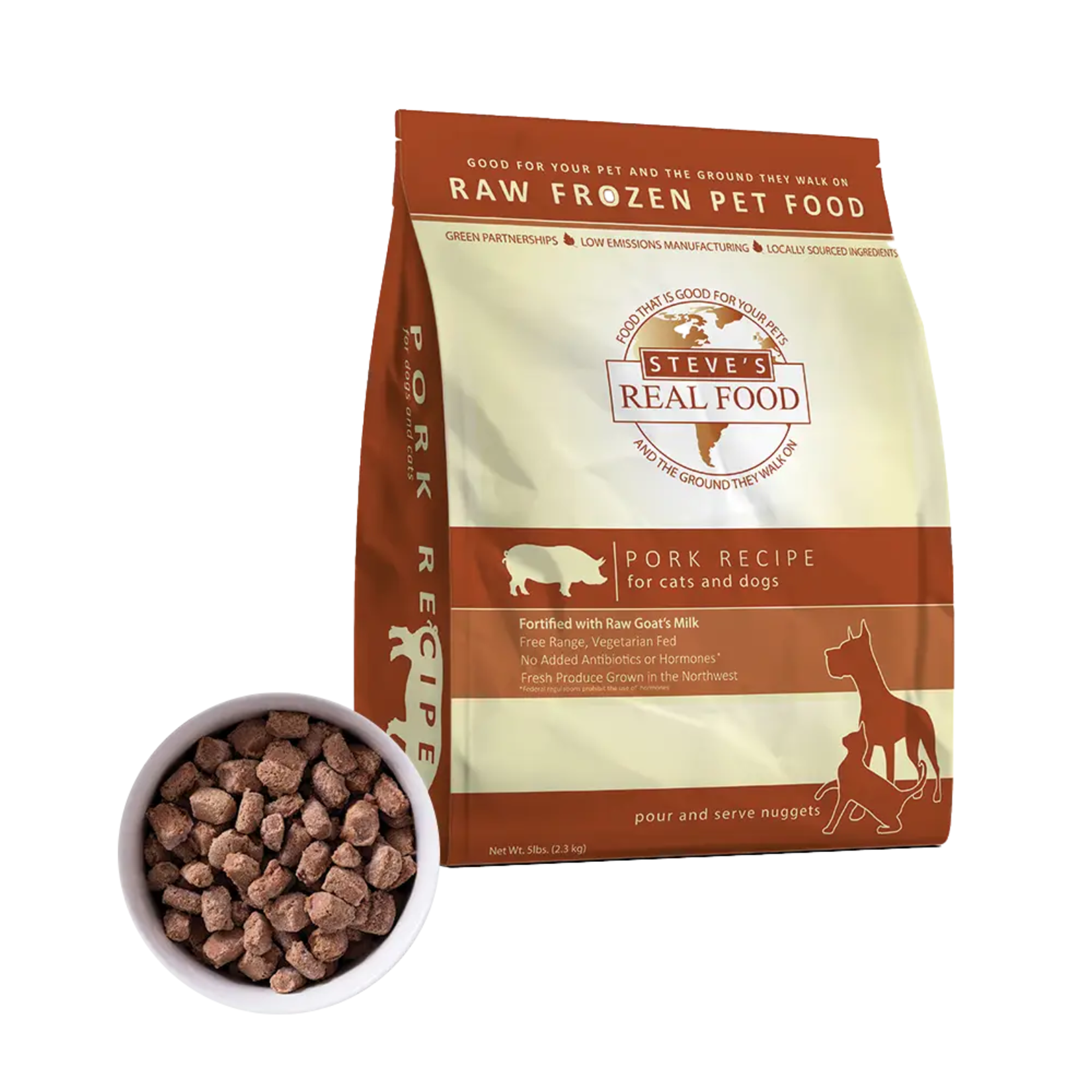 Steve's Real Food Frozen Raw Dog Food Pork Recipe (*Frozen Products for In-Store Pickup Only. *)