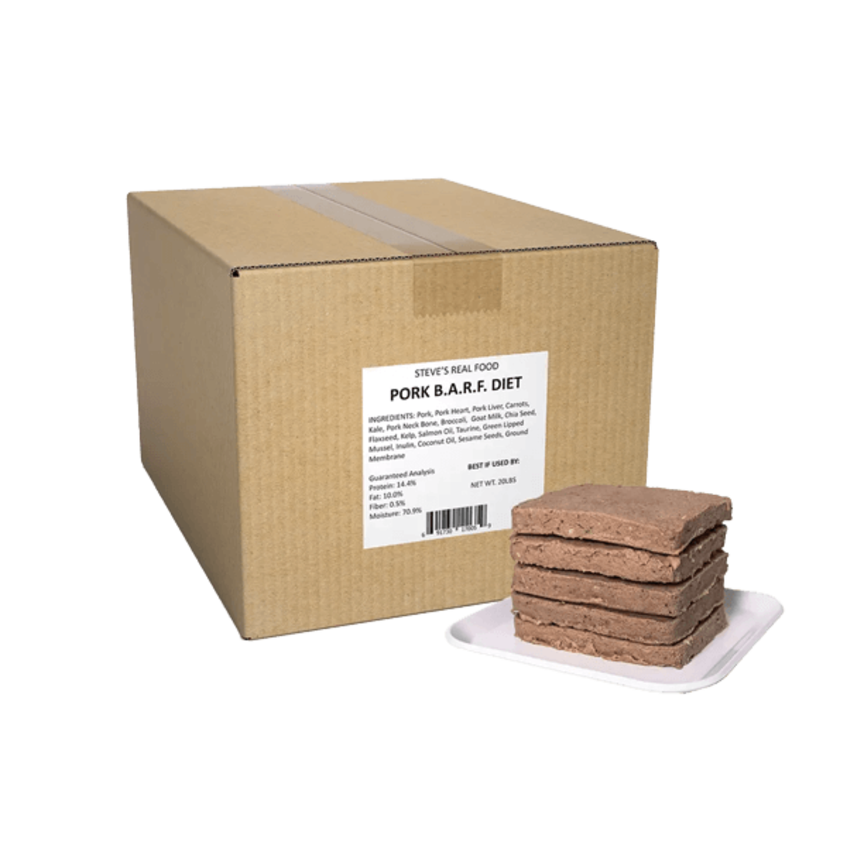 Steve's Real Food Frozen Raw Dog Food Pork Recipe (*Frozen Products for In-Store Pickup Only. *)
