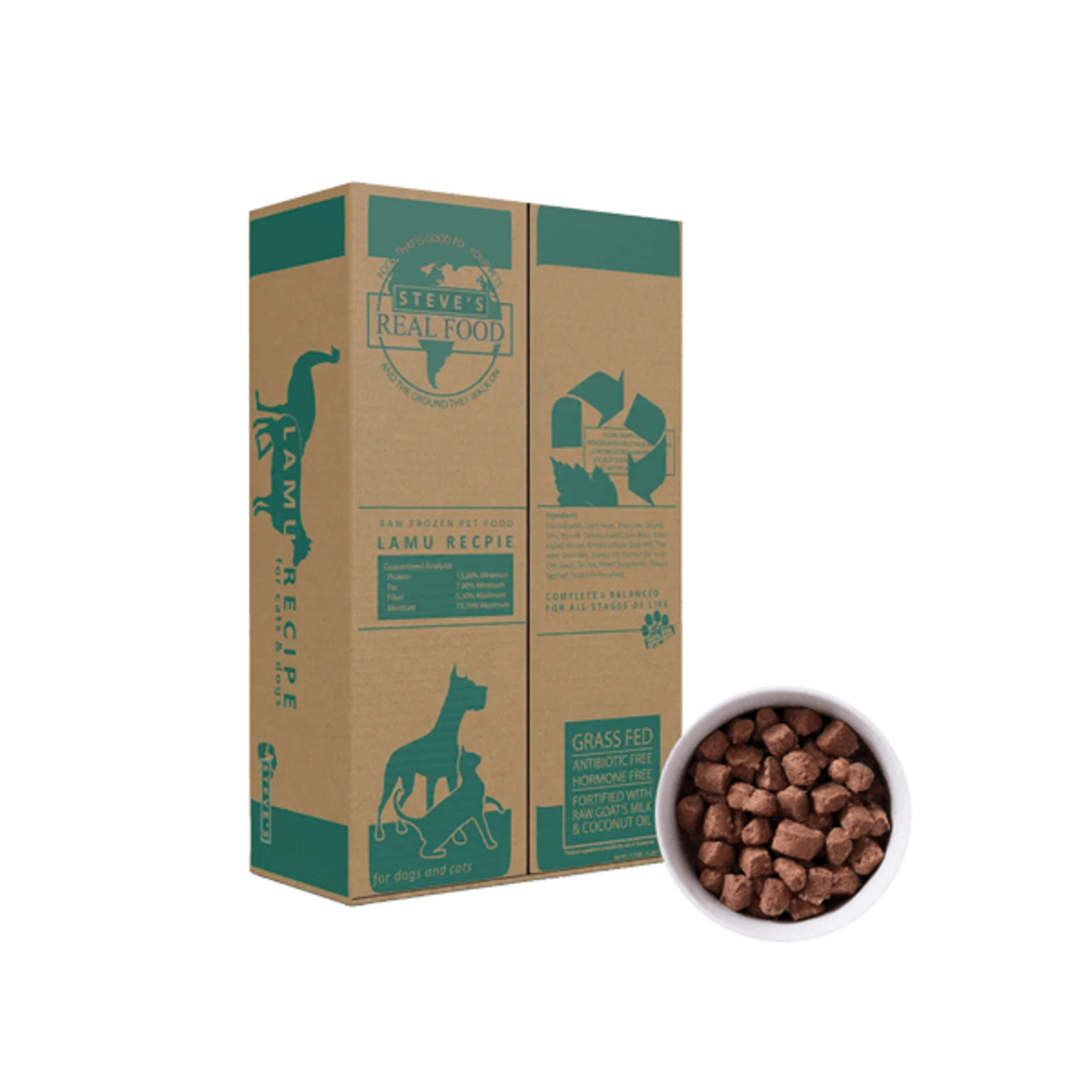 Steve's Real Food Frozen Raw Dog Food Lamu Recipe (*Frozen Products for In-Store Pickup Only. *)