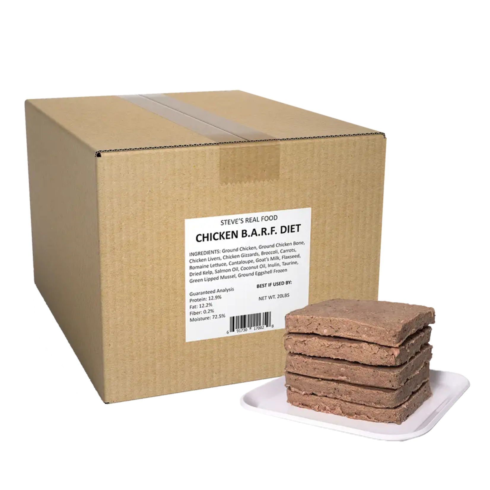 Steve's Real Food Frozen Raw Dog Food Chicken Recipe (*Frozen Products for In-Store Pickup Only. *)