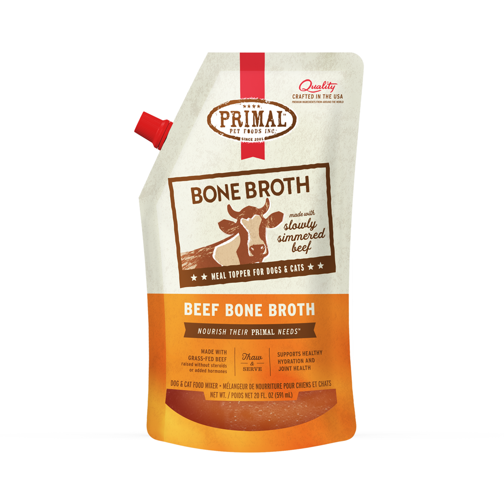 Primal Pet Foods Frozen Beef Bone Broth for Cats & Dogs (*Frozen Products for In-Store Pickup Only. *)