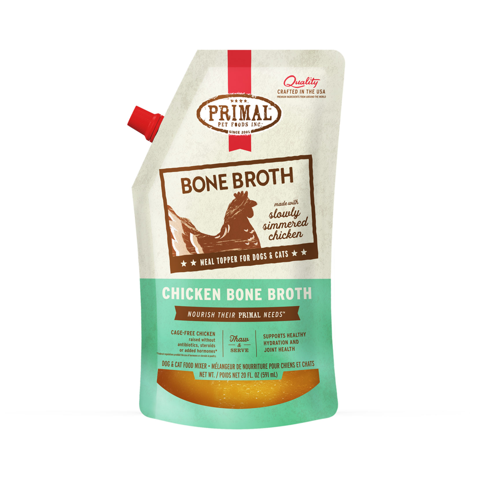 Primal Pet Foods Frozen Chicken Bone Broth for Cats & Dogs (*Frozen Products for In-Store Pickup Only. *)