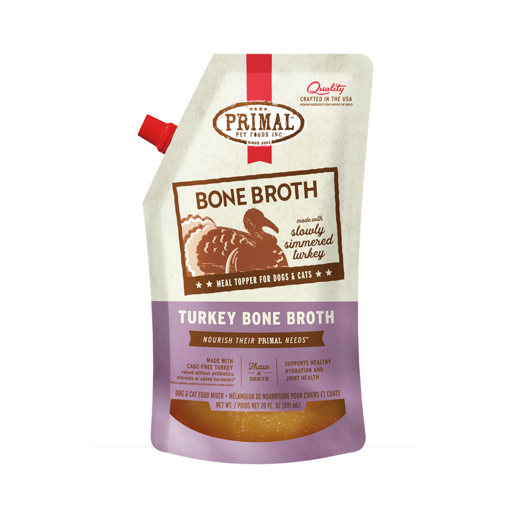 Primal Pet Foods Frozen Turkey Bone Broth for Cats & Dogs (*Frozen Products for In-Store Pickup Only. *)