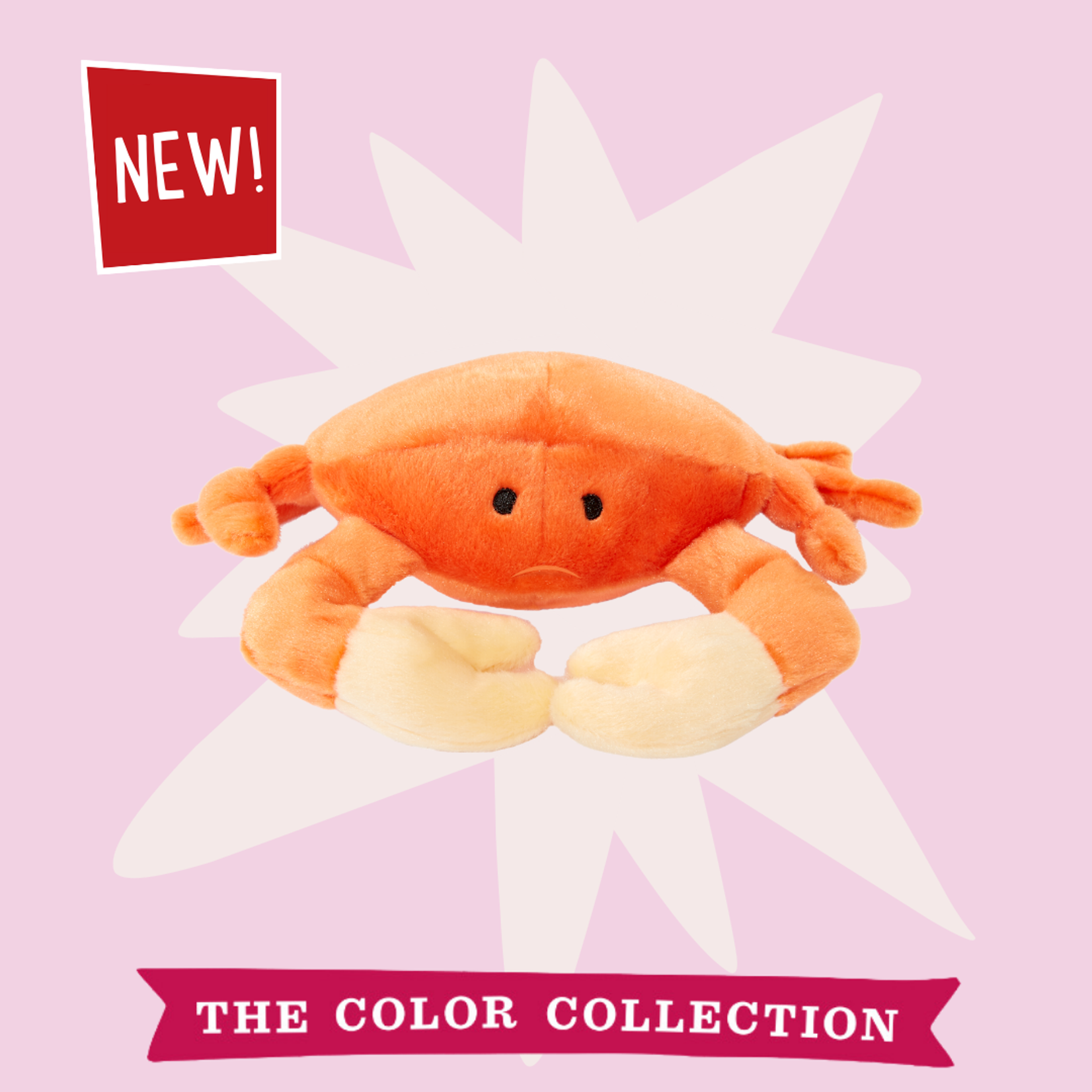 Fluff & Tuff Phyllis Crab - Medium Plush Dog Toy