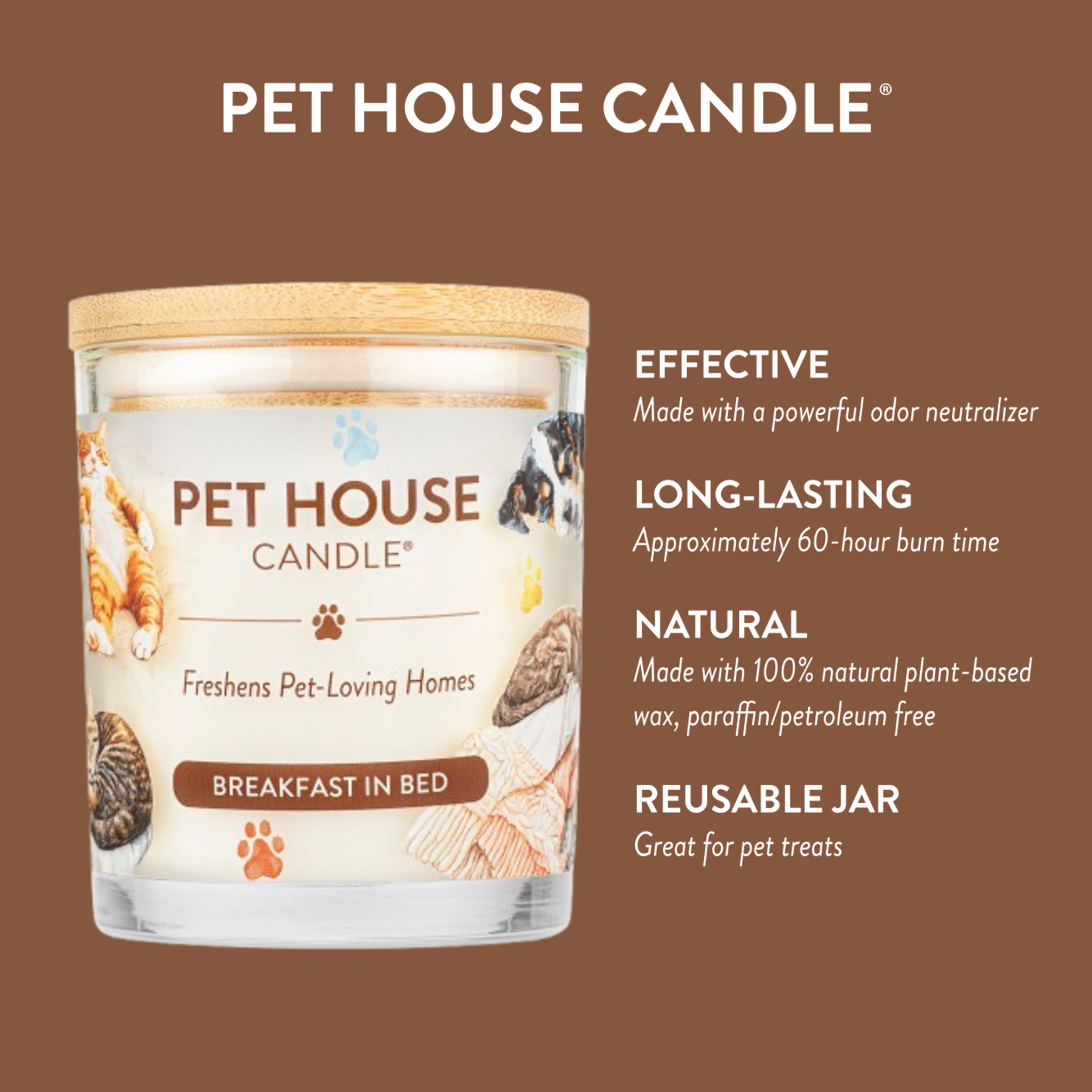 Pet House Breakfast In Bed Pet Odor Candle
