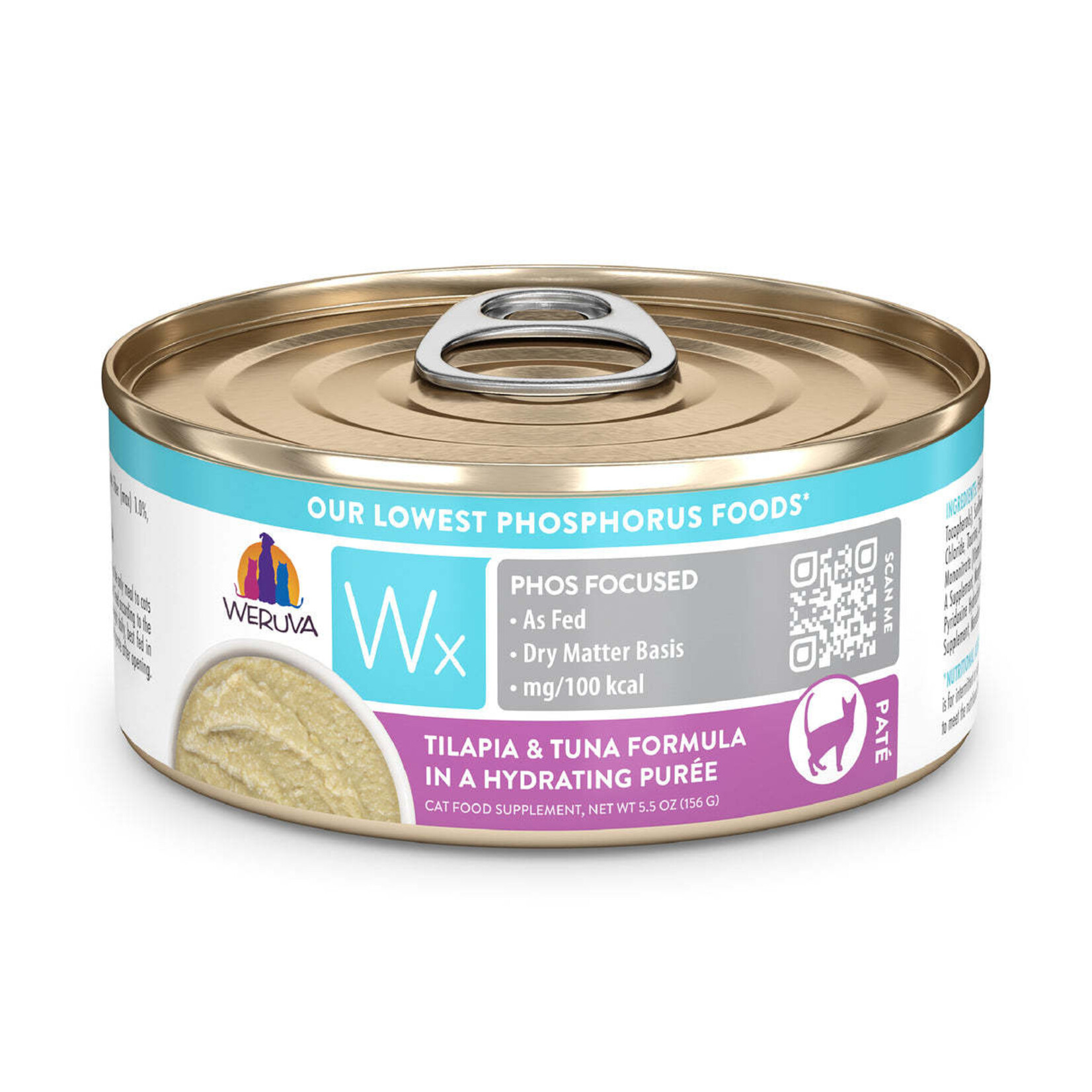 Weruva Wx Phos Focused Tilapia & Tuna Formula in a Hydrating Puree