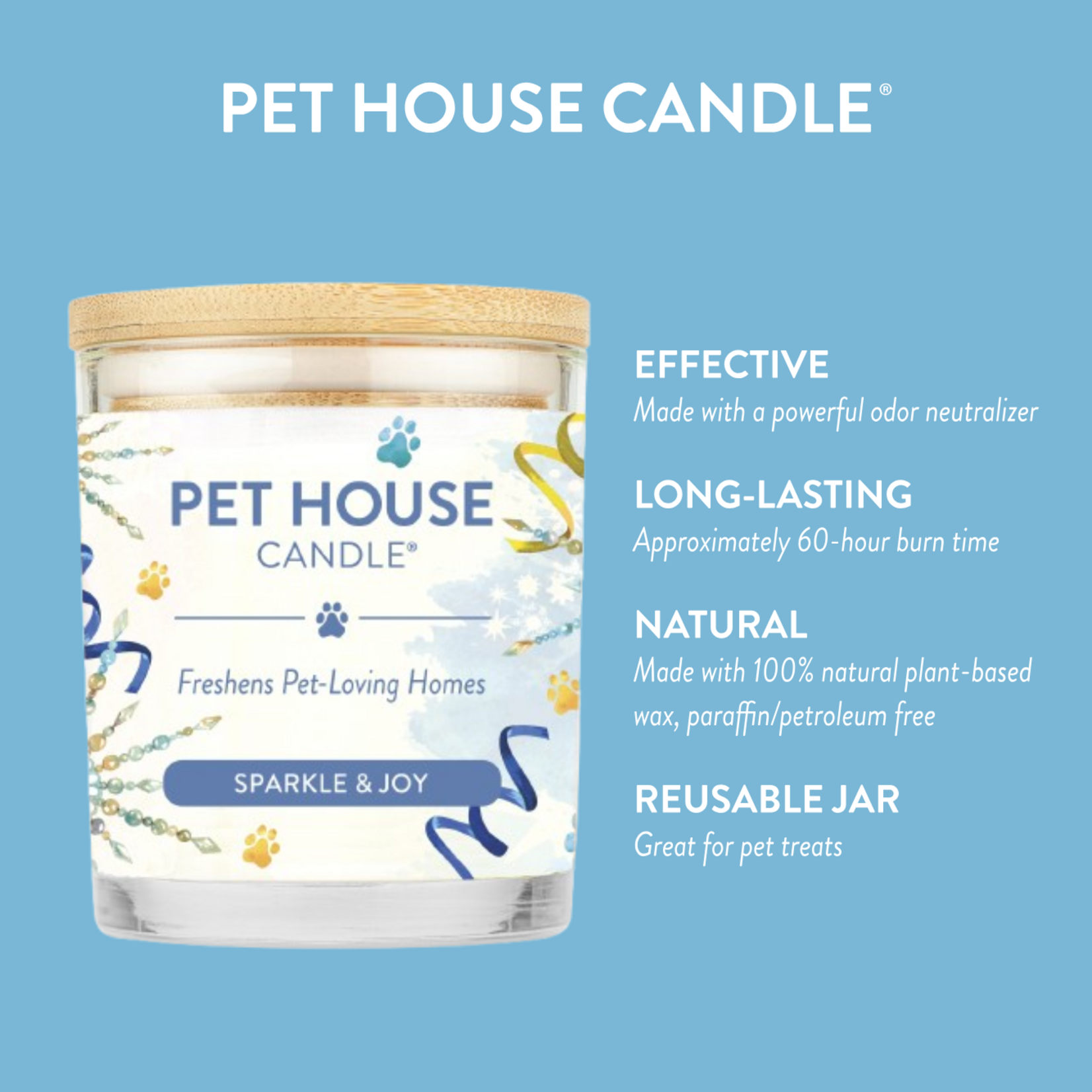 Pet House Sparkle & Joy Pet Odor Candle