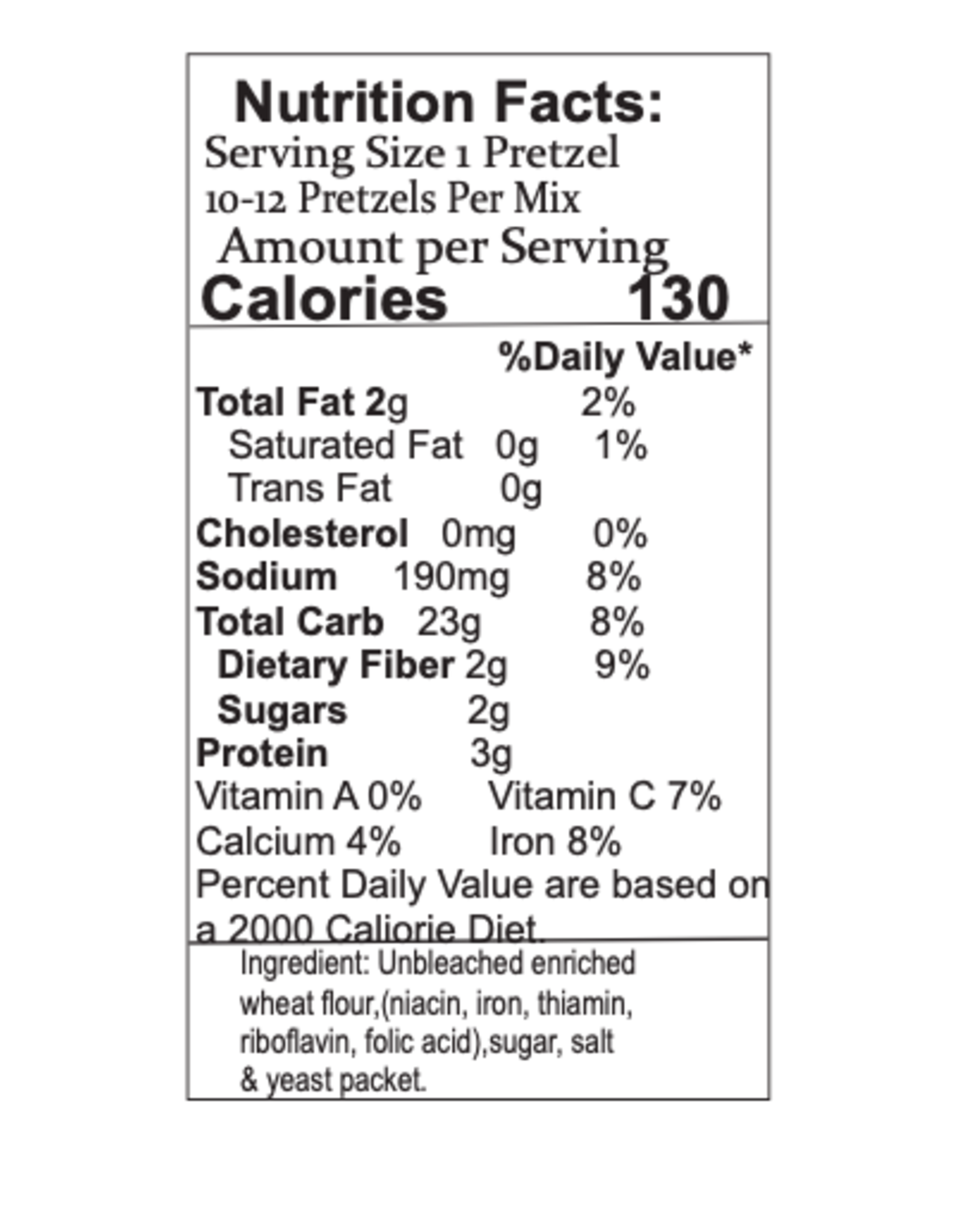 Soft Pretzel Mix