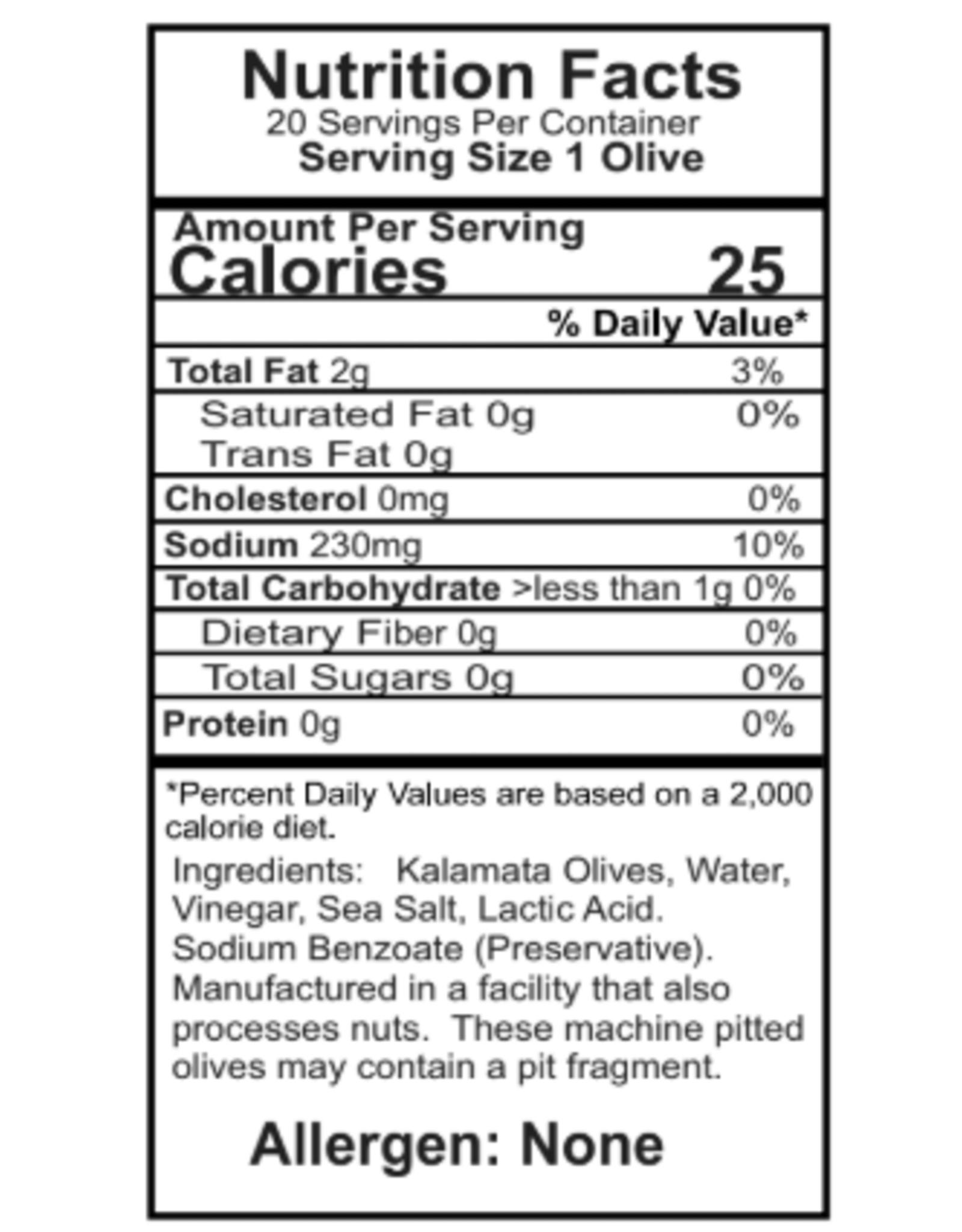 Kalamata Pitted Olives