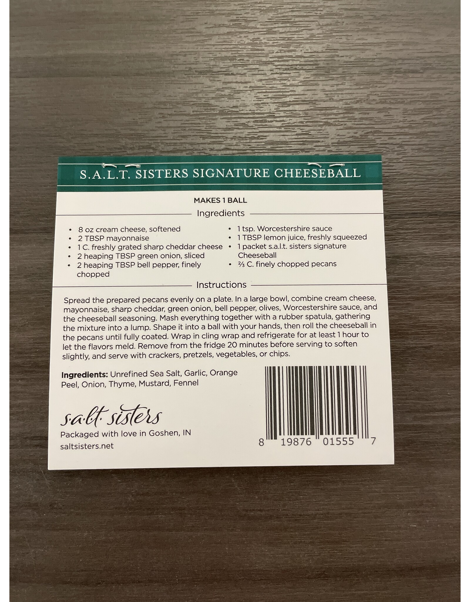 s.a.l.t. sisters signature Cheeseball