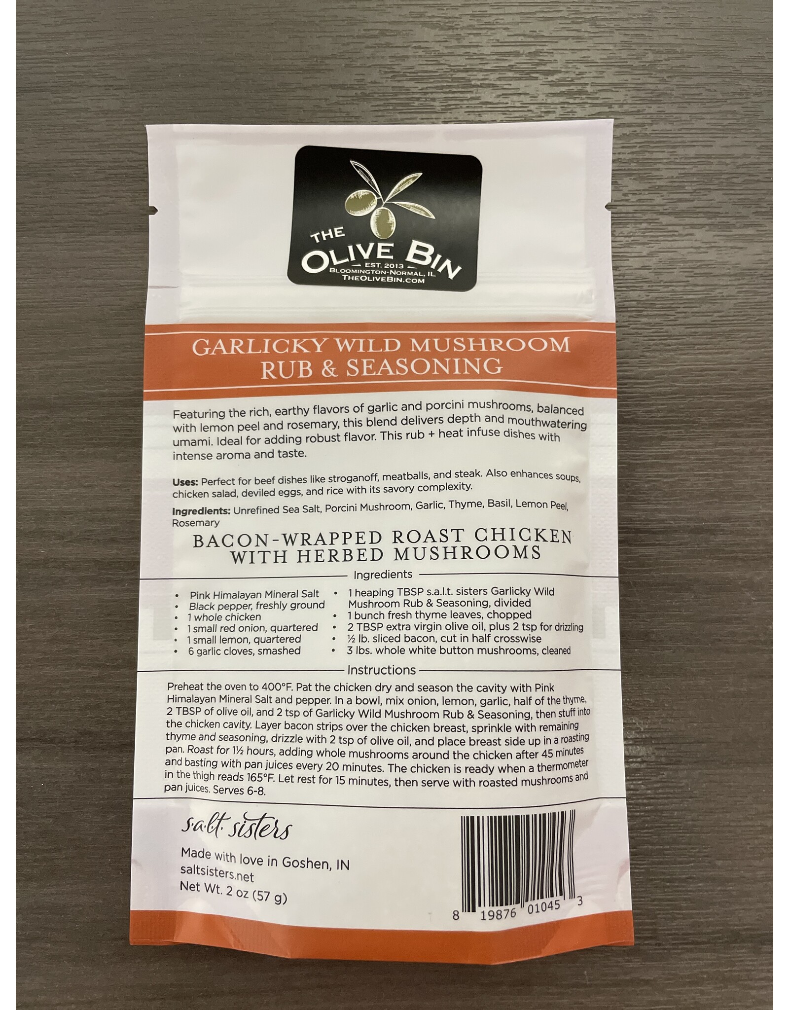 Orange Garlicky Wild Mushroom Rub & Seasoning