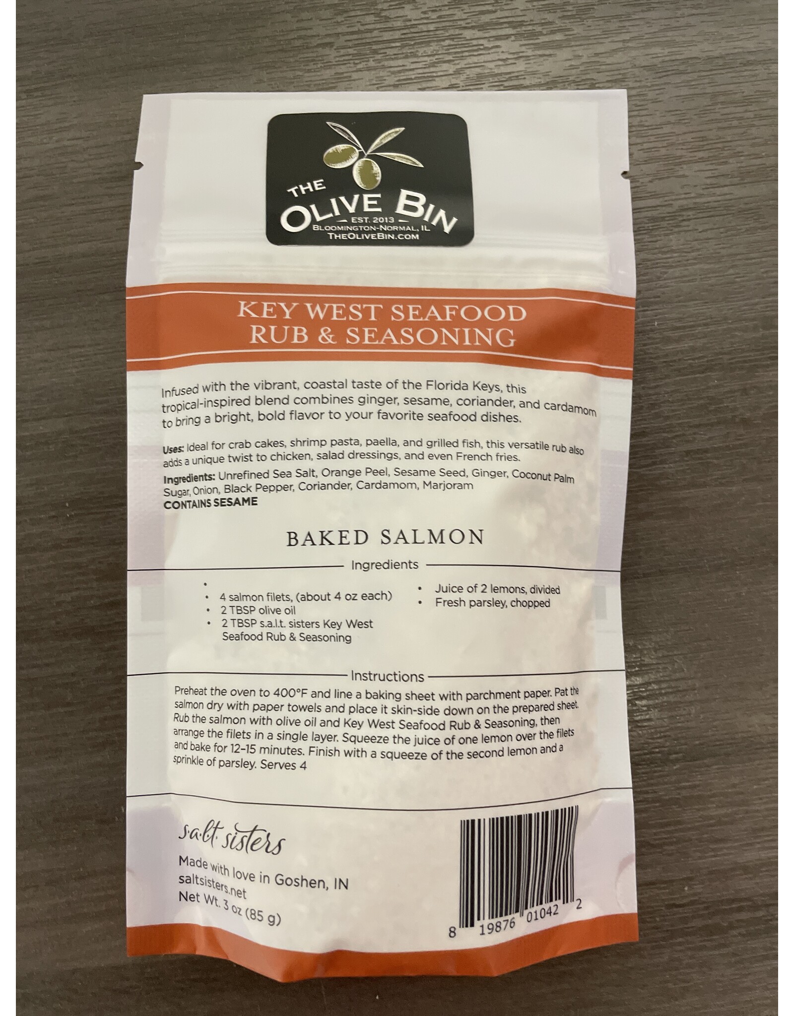 Orange Key West Seafood Rub & Seasoning