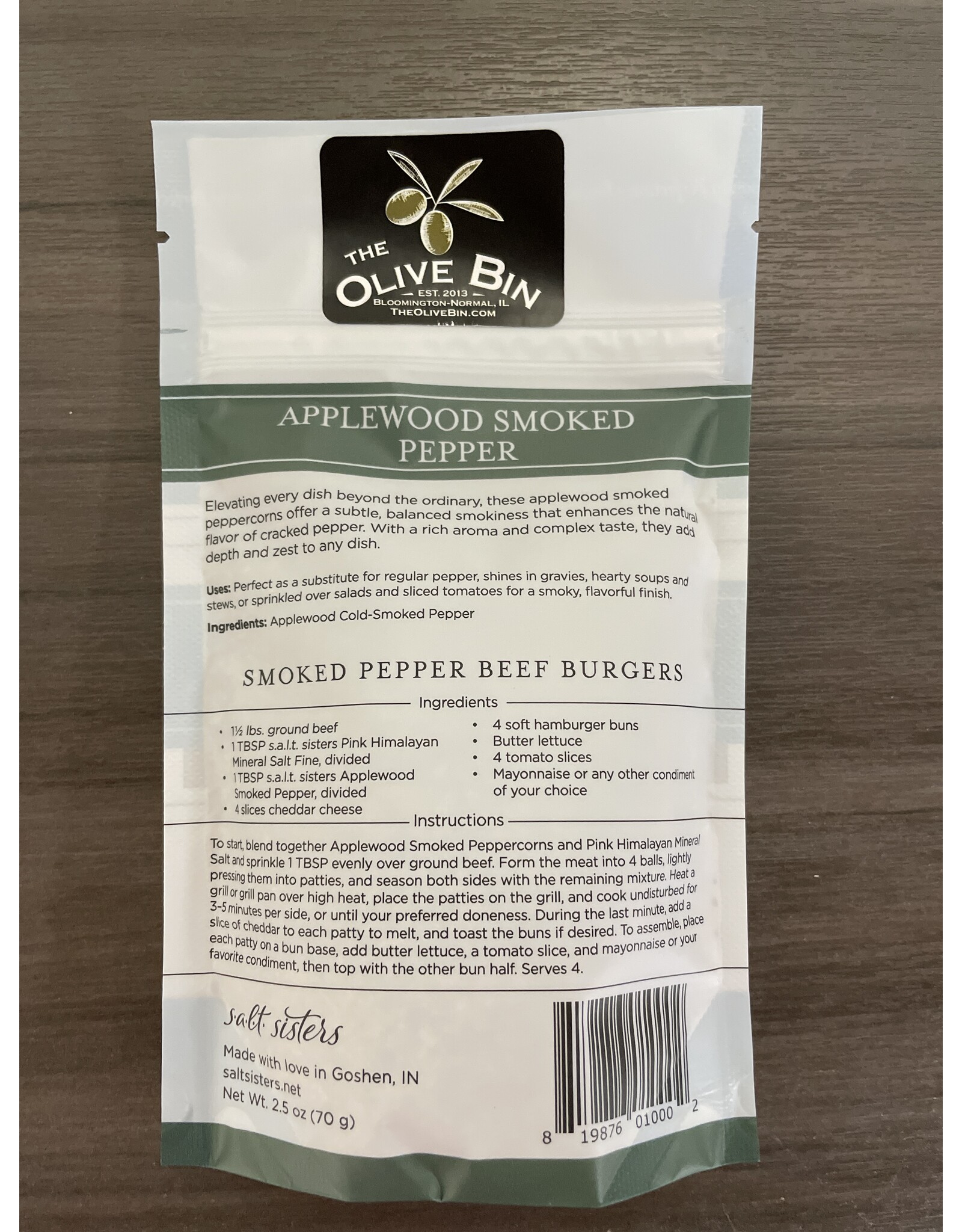 Applewood Smoked Cracked Peppercorns