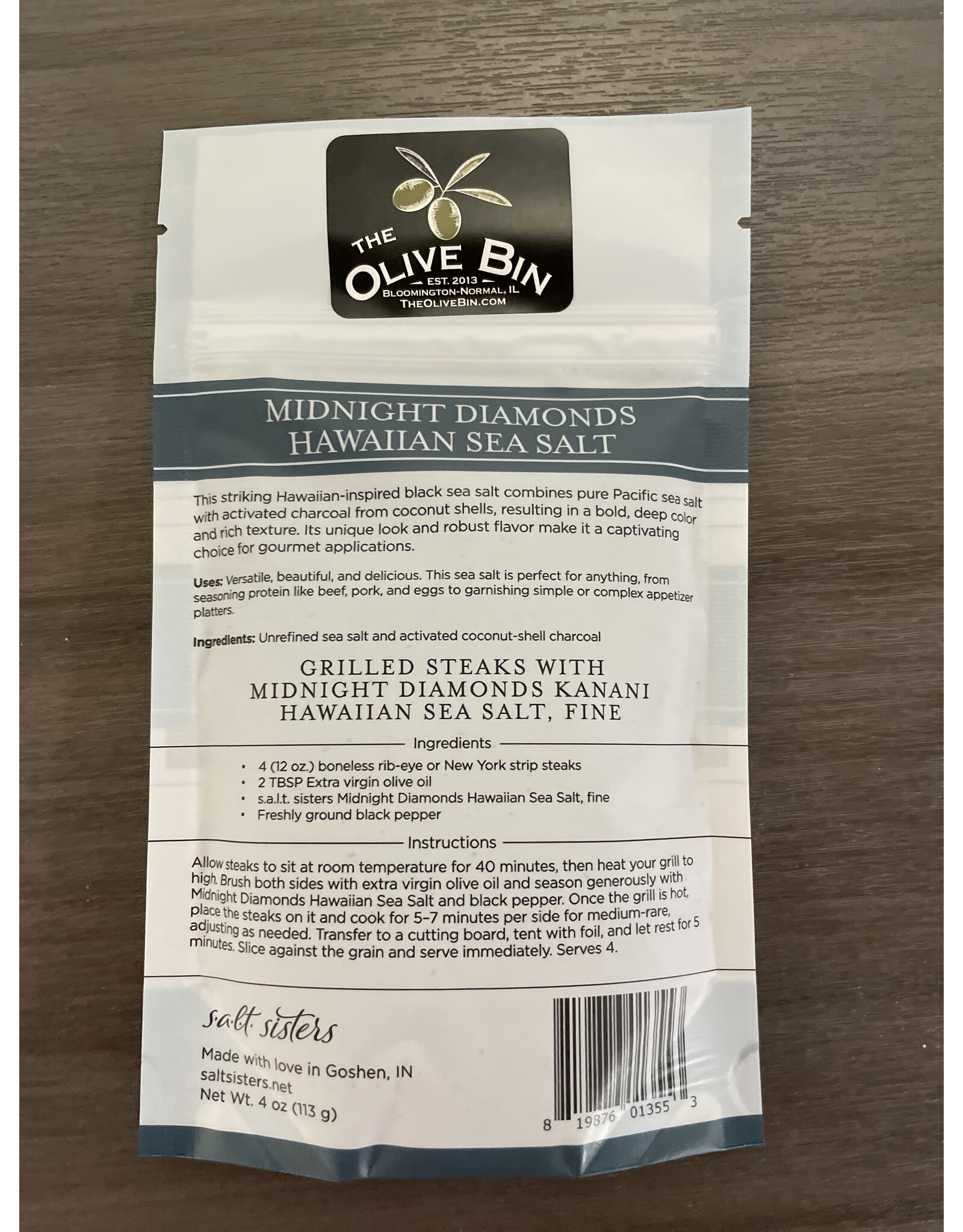 Blue Midnight Diamonds KananiI Hawaiian Sea Salt