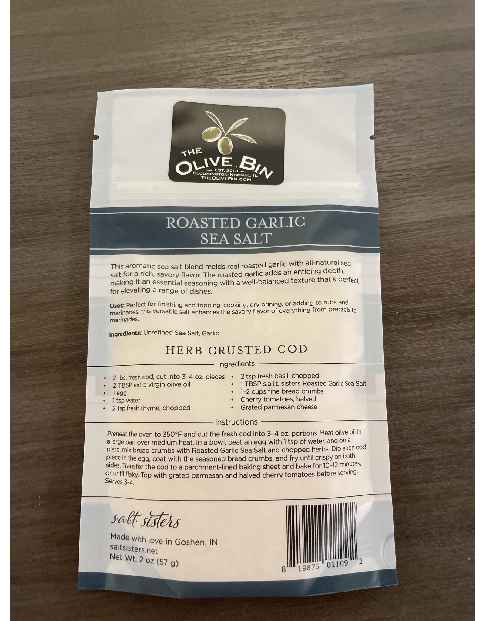Blue Roasted Garlic Sea Salt