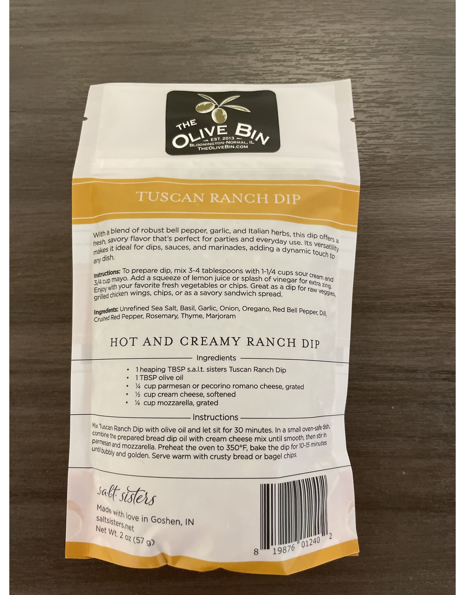 Yellow Tuscan Ranch Bread Dip