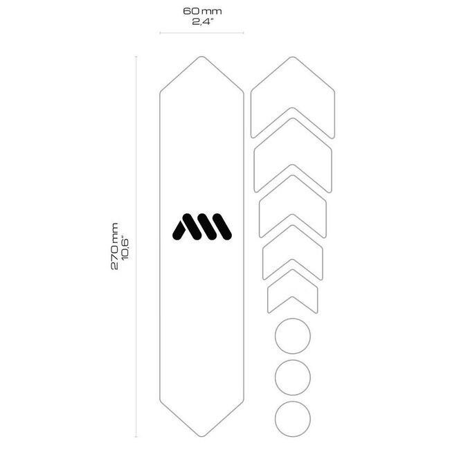 AMS HONEYCOMB FRAME SKINS BASIC PROTECTION CLEAR / SILVER