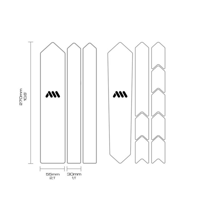 AMS HONEYCOMB FRAME SKINS ROAD / GRAVEL CLEAR / SILVER