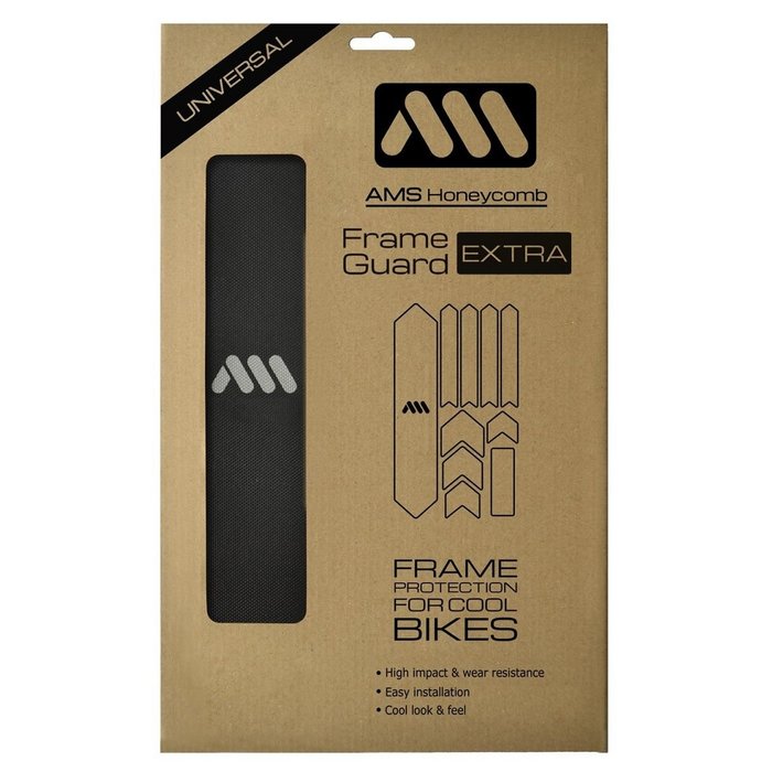 ALL MOUNTAIN STYLES AMS HONEYCOMB FRAME SKINS EXTRA PROTECTION  BLACK / SILVER
