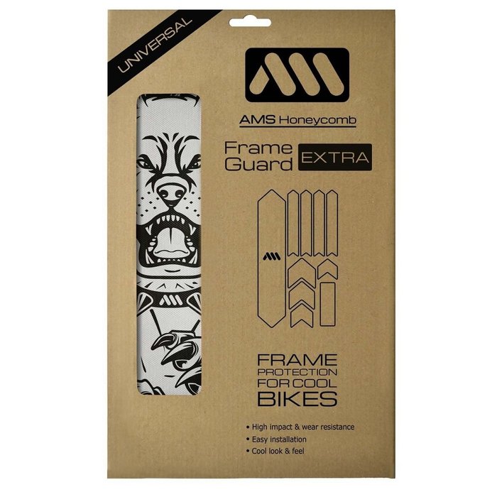 ALL MOUNTAIN STYLES AMS HONEYCOMB FRAME SKINS EXTRA PROTECTION PITBULL BLACK
