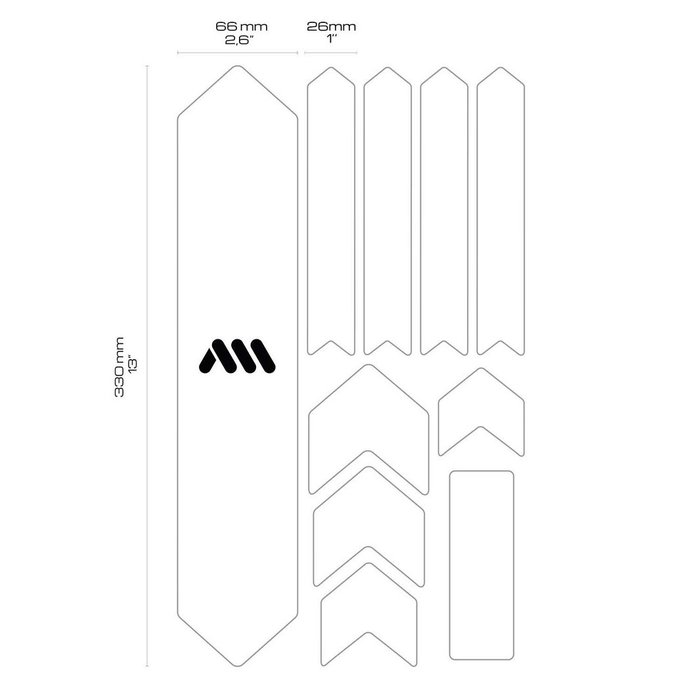 ALL MOUNTAIN STYLES AMS HONEYCOMB FRAME SKINS EXTRA PROTECTION WOLF