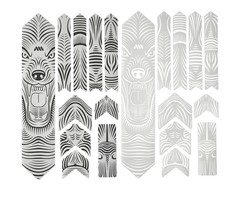 ALL MOUNTAIN STYLES AMS HONEYCOMB FRAME SKINS EXTRA PROTECTION WOLF