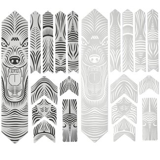 ALL MOUNTAIN STYLES AMS HONEYCOMB FRAME SKINS EXTRA PROTECTION WOLF