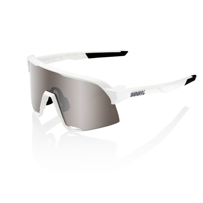 100% 100% S3 SUNGLASSES WHITE / HIPER SILVER SUNGLASSES
