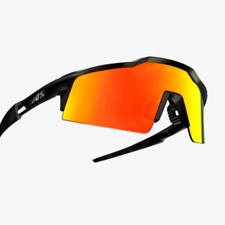 100% 100% SPEEDCRAFT SL BLACK / HIPER RED SUNGLASSES