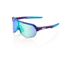 100% 100% S2 MATT METALIC BLUE / BLUE TOPAZ MIRROR LENSE SUNGLASSES