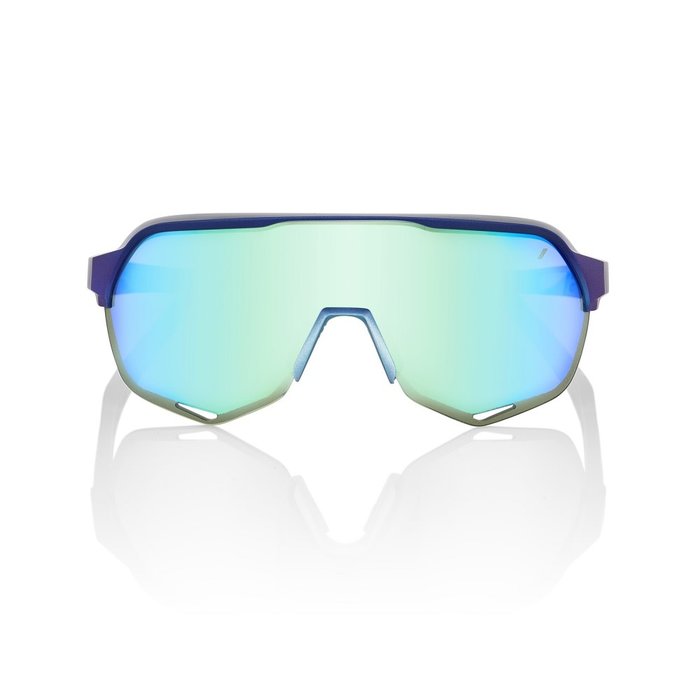 100% 100% S2 MATT METALIC BLUE / BLUE TOPAZ MIRROR LENSE SUNGLASSES