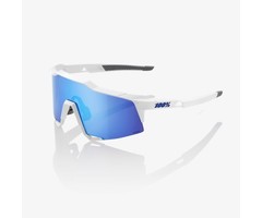 100% 100% SPEEDCRAFT MATT WHITE / HIPER BLUE LENSE SUNGLASSES