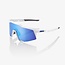 100% 100% SPEEDCRAFT MATT WHITE / HIPER BLUE LENSE SUNGLASSES
