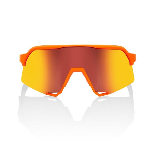 100% 100% S3 NEON ORANGE / HIPER RED LENSE SUNGLASSES