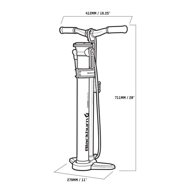 BLACKBURN TUBELESS CHAMBER FLOOR PUMP