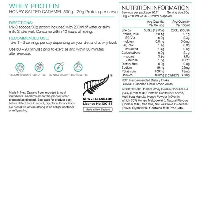 PURE WHEY PROTEIN HONEY SALTED CARAMEL