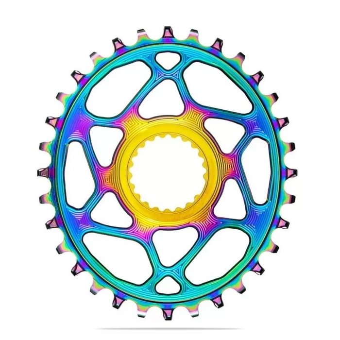 ABSOLUTE BLACK ABSOLUTE BLACK SHIMANO M9100 OVAL CHAIN RING DM BOOST PVD