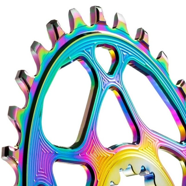 ABSOLUTE BLACK SHIMANO M9100 OVAL CHAIN RING DM BOOST PVD