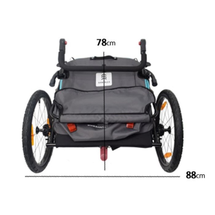 SANTAZA SANTAZA 2 IN 1 ALLOY TRAILER ORANGE