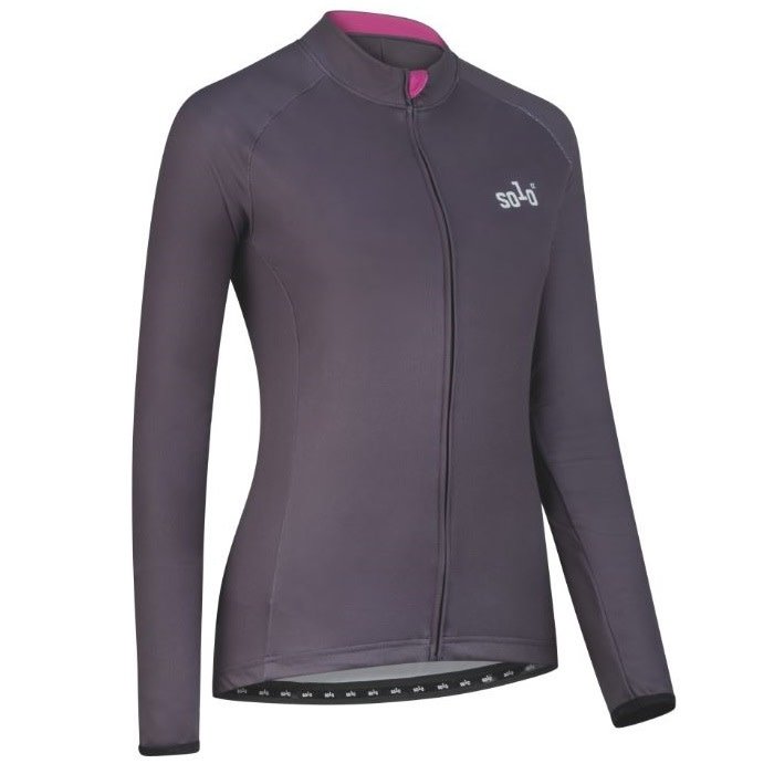 SOLO SOLO 3 SEASON LADIES LONG SLEEVE JERSEY GREY / PURPLE